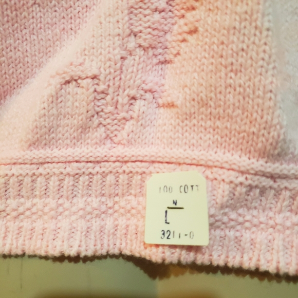 Vintage Objects D'Art Womens L Reversible Sweater Crop Oversized Knit Pink Top - Picture 15 of 15